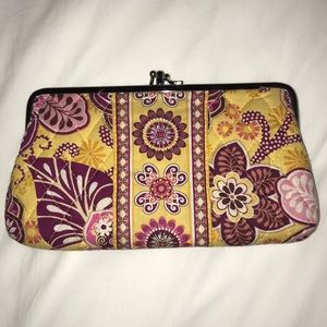 Vera Bradley Bali Gold clutch wallet